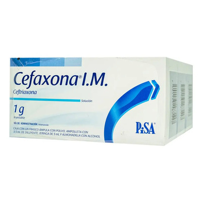 Cefaxona I.m. Solución Inyectable 1 G\u002F3,5 Ml, 1 Pack 3 Cajas X (1 Frasco Ámpula + Ampolleta 3,5 Ml Diluyente) | Envío gratis