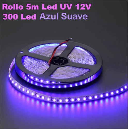 Rollo 5 Metros Luz Uv 12v 15w C/conector Dc