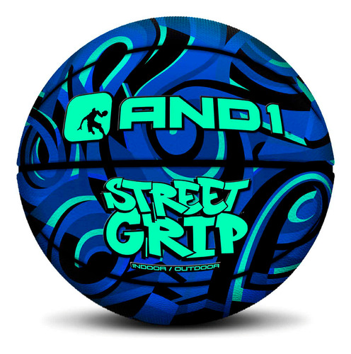 Balón De Cuero And1 Street Grip Basketball Azul