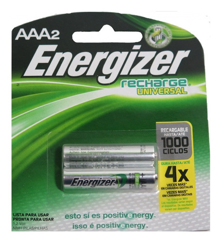 Pilas Recargables Energizer Aaa