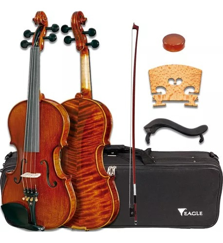 Violino Eagle Vk 644 Case, Breu, Arco Espaleira Verniz Brilh