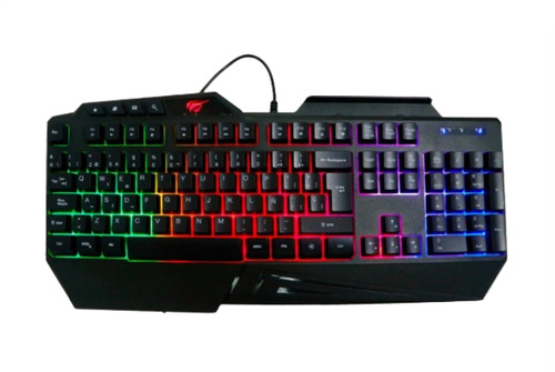 Teclado Gamer Luces Rgb Alámbrico Usb Para Pc Havit Kb488l