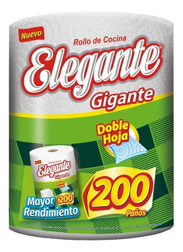 Rollo De Cocina Elegante Absorbente 200 Paños Combo 12 Und