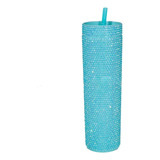 Vaso Plástico Porta Bebidas Con Bombilla Diamante