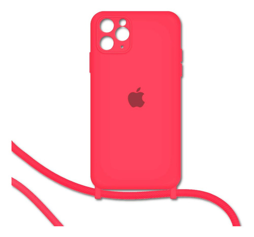 Funda Silicona Para iPhone 12 Pro Max Con Correa 