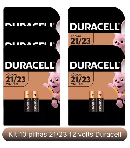 10 Pilhas Baterias 23a Duracell - 5 Cartelas