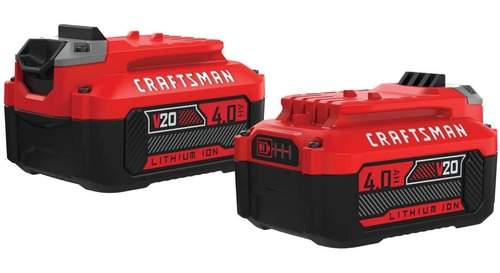 Craftsman Kit De Baterías De Ion Litio 20v 4.0ah (2 Pack) 