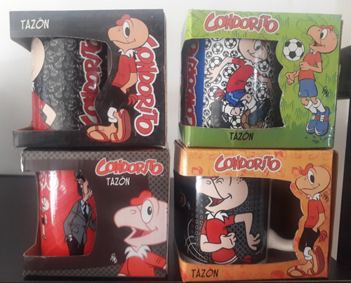 Taza Tazon Lote X 4 Condorito De Coleccion Chile Nuevo