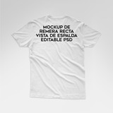 Mockup Remera Recta Espalda Editable Photoshop Sublimación