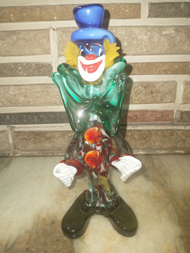 Antiguo Payaso De Cristal De Murano. Exquisito 