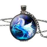 Collar Dije Unicornio Brilla En La Oscuridad Hombre Y Mujer