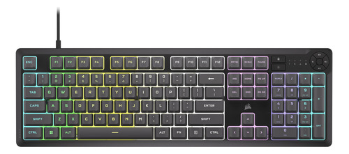 Teclado Gaming Corsair K55 Core Rgb Membrane Wired Gray