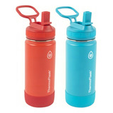 Thermoflask Paquete De 2 Botellas De Agua De Acero Color Rojo/azul