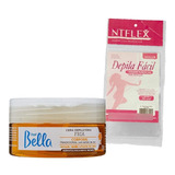 Kit Cera Depilatória Fria Depil Bella  + Folhas Plásticas