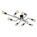 Lámpara Vintage De 8 Brazos Industrial Spider Ceiling Candil