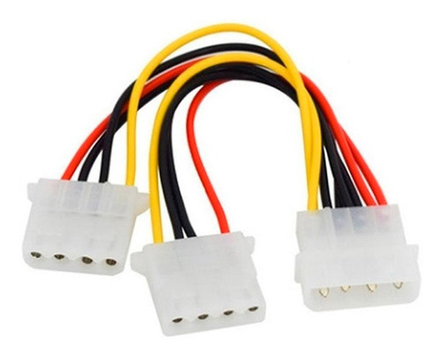 Cable Poder Splitter Ide Molex 4 Pines Rojo/negro/amarillo