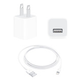 Cargador Carga Usb 5w Adaptador Para iPhone 5 6 7 8+cable 1m