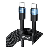 Cable Usb C 100w 2m Carga Rápida Essager 