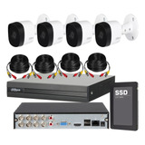 Kit Dahua Dvr 8ch + 4 Camaras Full Hd 2mp Lente2.8 Completo 