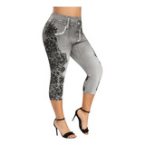 Pantalones Con Panel En U Para Mujer, Leggings Capris De Ver