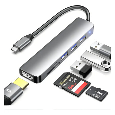 linkernel Hub Usb Tiuhupo C Adaubpubtador Usb 3.0 Para Portátiles,adaptador Hdmi 4k Para Mac Multipuerto Hub iPad Macbook iPhone\u002Fandroid, Linux, Windows | MercadoLibre