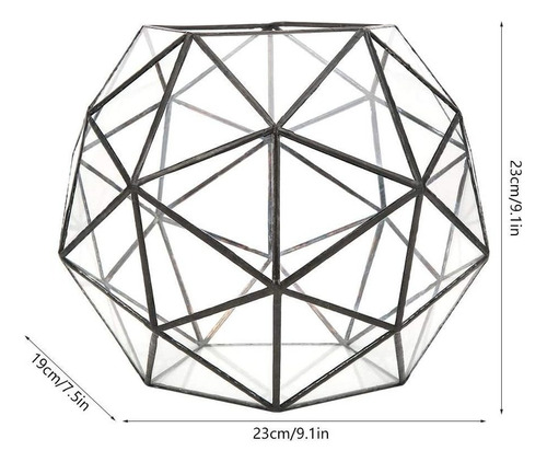 Oyunngs Terrario Geométrico De Cristal, Elegante Maceta Geom