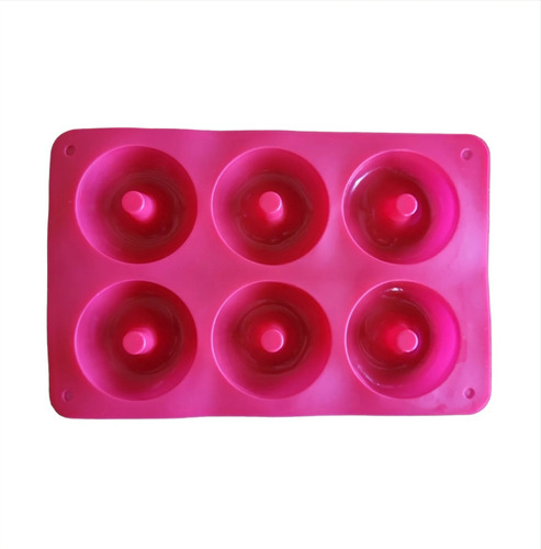 Molde Silicona 6 Donuts Ultra Resistente Profesional Horno