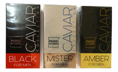 Kit Com 3 Caviar Collection Masc.100 Ml Mais 3 Amostras 4ml