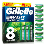 Carga De Barbeador Mach3 Sensitive Leve 8 Pague 6 Gillette