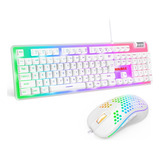 K10 Gaming Keyboard And Mouse Combo,transparent Case Rgb Bac