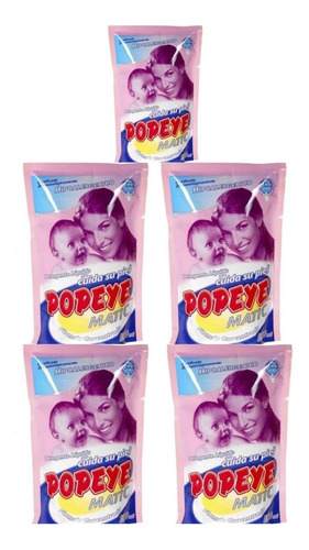 5 X Detergente Hipoalergenico Matic Doypack Popeye 800 Ml