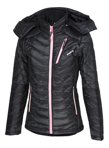 Campera Mujer Ansilta Inflable Térmica Capucha Desmontable 