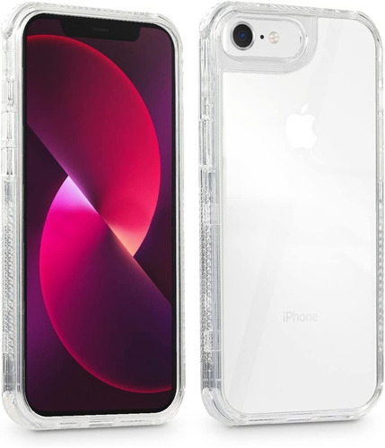 Funda Para iPhone Uso Rudo Alto Impacto Transparente 3 En 1