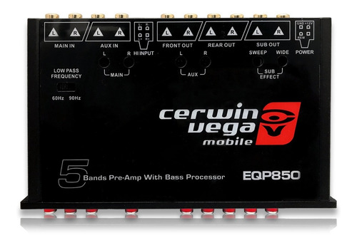 Ecualizador Cerwin Vega Eqp850 5 Bandas Procesador De Bajos