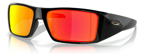 Gafas De Sol Oakley Heliostat De Color Negro Pulido Prizm Ruby, Color Negro Con Montura Negra, Color Varilla Negra, Lente, Color Naranja