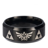 Zelda Anillo Acero Titanio The Legend Of Trifuerza Dhl Grati