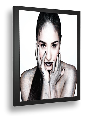 Quadro Decorativo Poster Demi Lovato Cantora Pop  A3