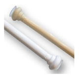 Barral Para Cortina De Baño Blanco/beige De 1 A 2metros Lujo