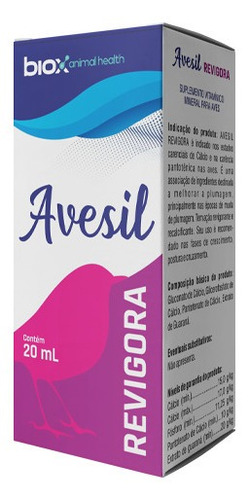 Avesil Revigora 20ml - Suplemento Vitamínico Pássaros E Aves