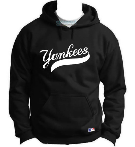 Sudadera Yankees Mlb Beisbol Negro / Blanco