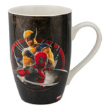 Taza Grande Porcelana Deadpool & Wolverine Película 500 Ml Deadpool Wolverine