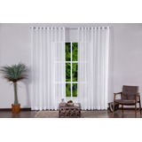 Cortina Voil De Linho Flame 6,00 X 2,50 Decoraçao Ambientes Cor Off White