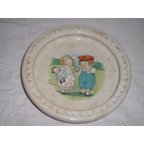 Antiguo Plato De Bebe Loza Inglesa Personajes Sopa Campbell