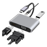 Adaptador Usb Tipo C A Hdmi Vga Convertidor De Vídeo 4k C