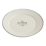 Plato Playo Enlozado Kitchen Blanco 25 Cm