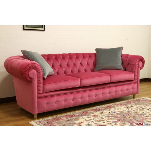 Sillones Chesterfield Chenille  Cuerina Premiun Mueblesoasis