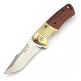 Cuchillo Buck Knives Tactico Caza Cacha De Madera Acero 440