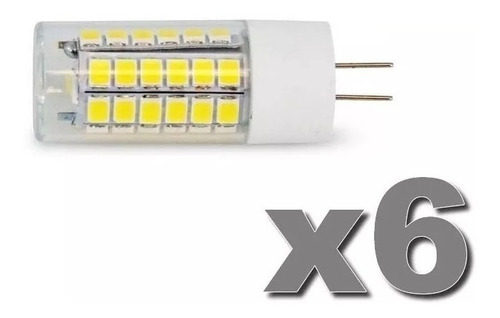 Pack X6 Lámpara Bipin Led 12v G4 3,5w = 35w Luz Calida