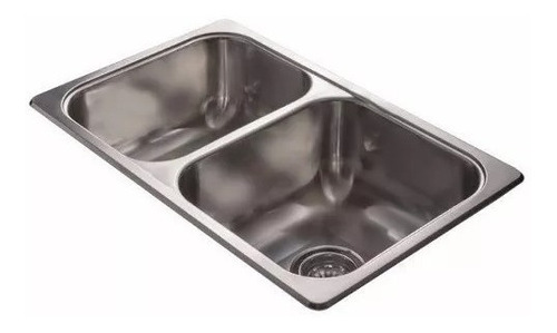 Pileta Cocina Bacha Doble Johnson Acero Inoxidable R63/18f