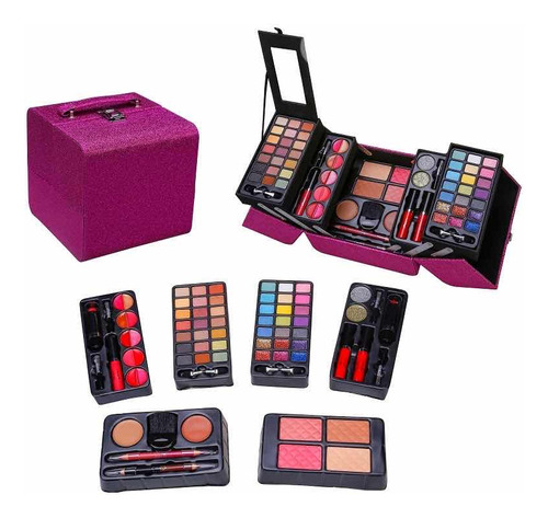 Maquillaje Valija Cofre Con Maquillaje 2en1 Set D Maquillaje